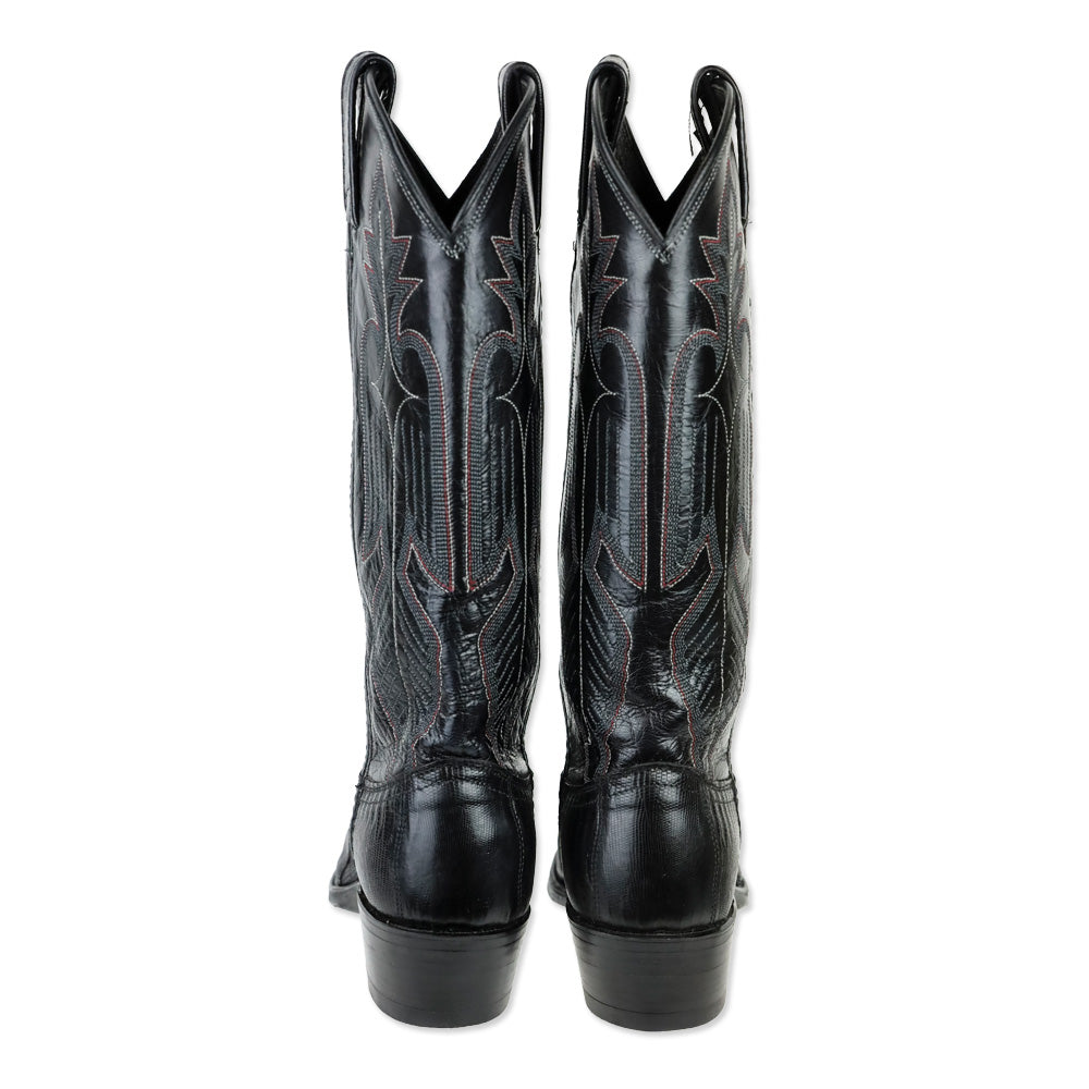 Dan Post Black Lizard Leather Cowboy Boot