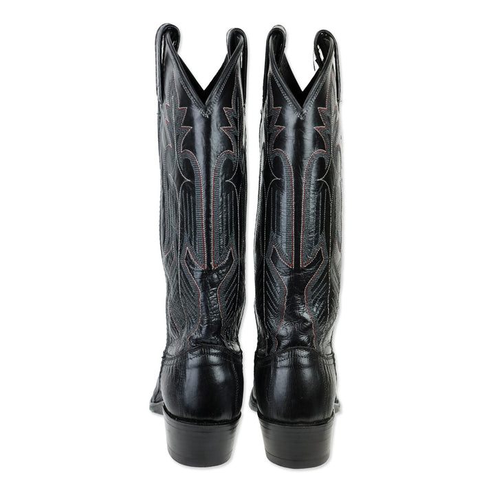 Dan Post Black Lizard Leather Cowboy Boot