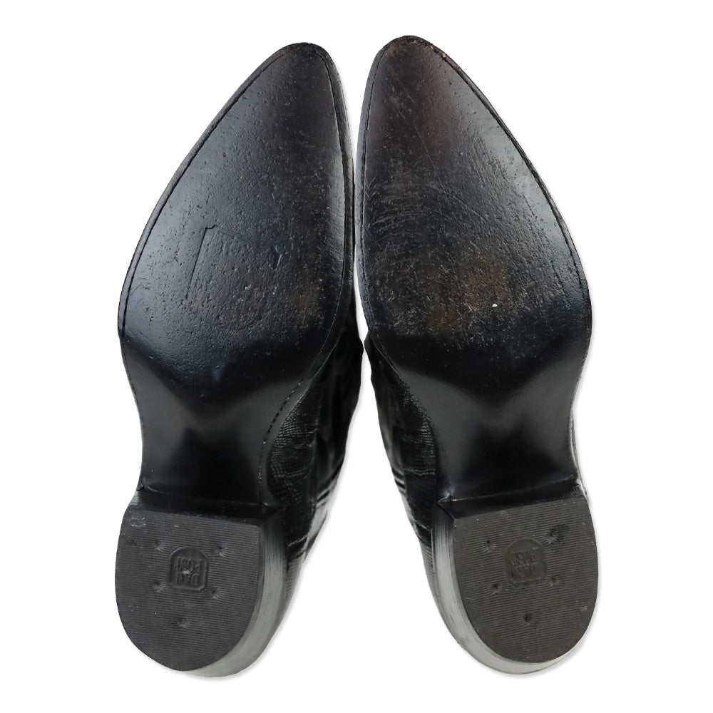 Dan Post Black Lizard Leather Cowboy Boot
