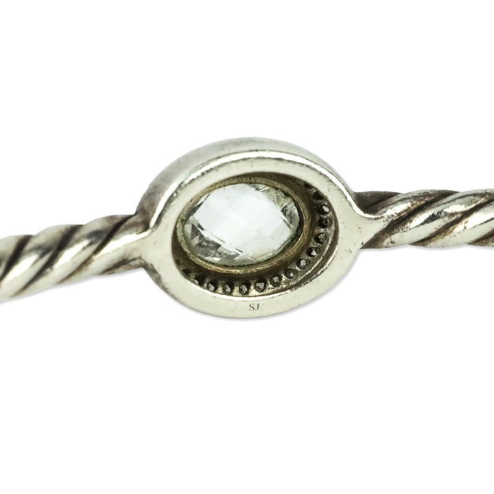 David Yurman Diamond Classics 3-Station Sterling Silver Bangle Bracelet