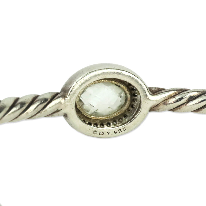 David Yurman Diamond Classics 3-Station Sterling Silver Bangle Bracelet