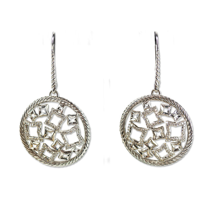 David Yurman Diamond Tapestry Earrings