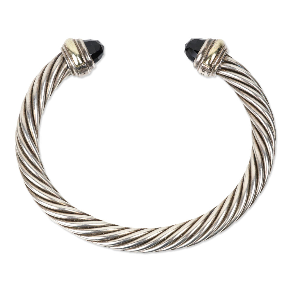 David Yurman Onyx Classic Cable Cuff Bracelet