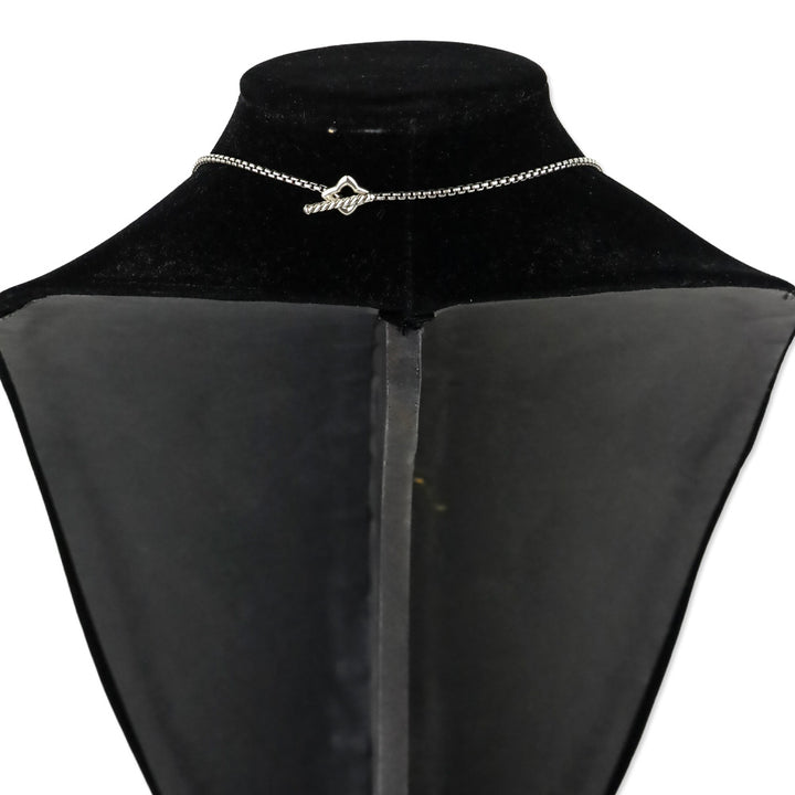 David Yurman Sterling Silver Quatrefoil Station Chain Necklace