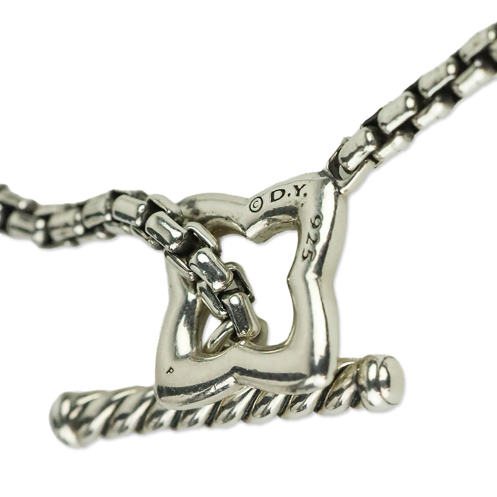 David Yurman Sterling Silver Quatrefoil Station Chain Necklace