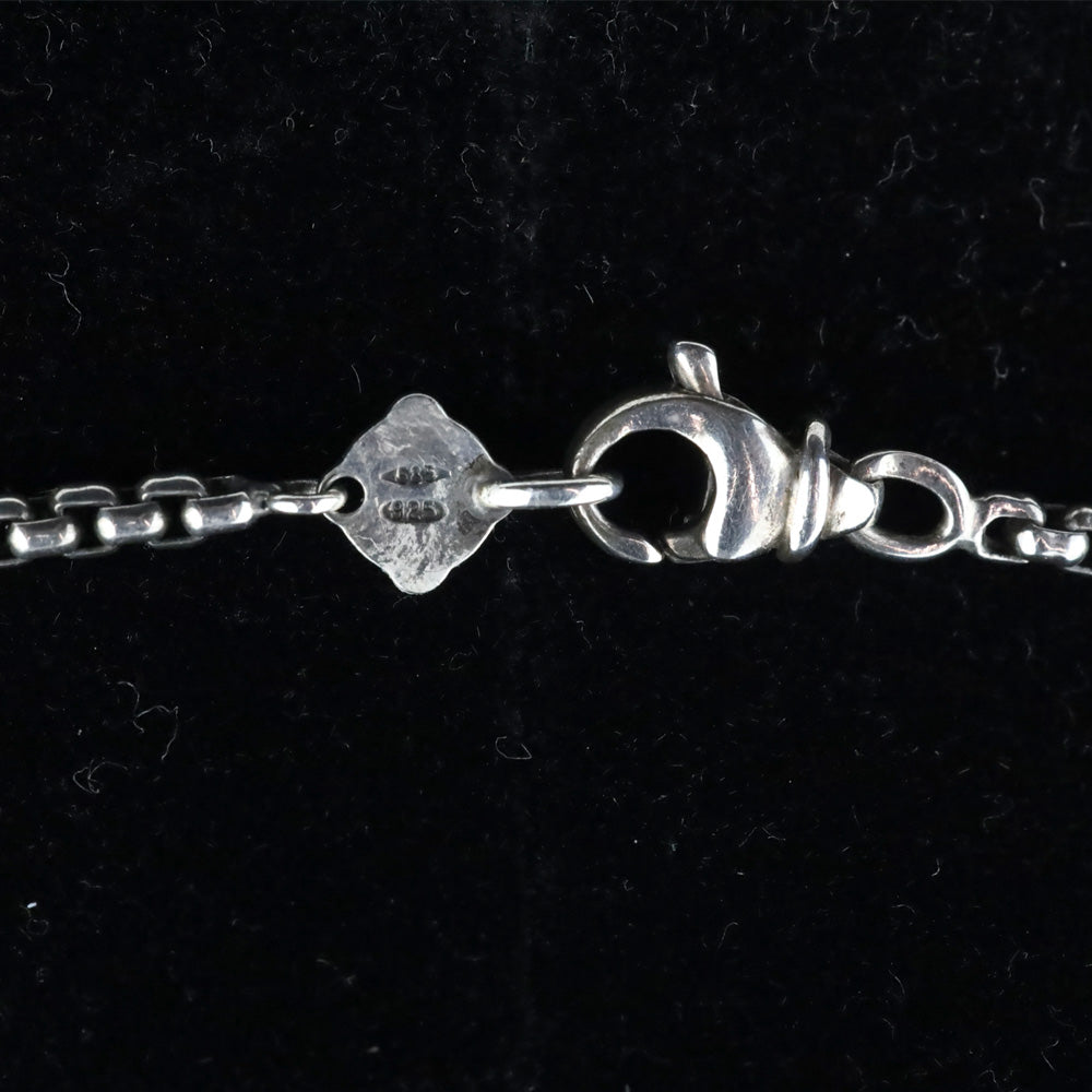 David Yurman Sterling Silver & 14k Gold Pearl Logo Station Box Chain Necklace