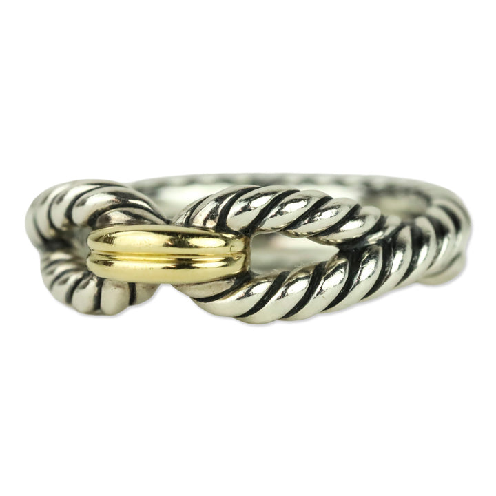David Yurman Two-Tone Cable Loop Band Ring