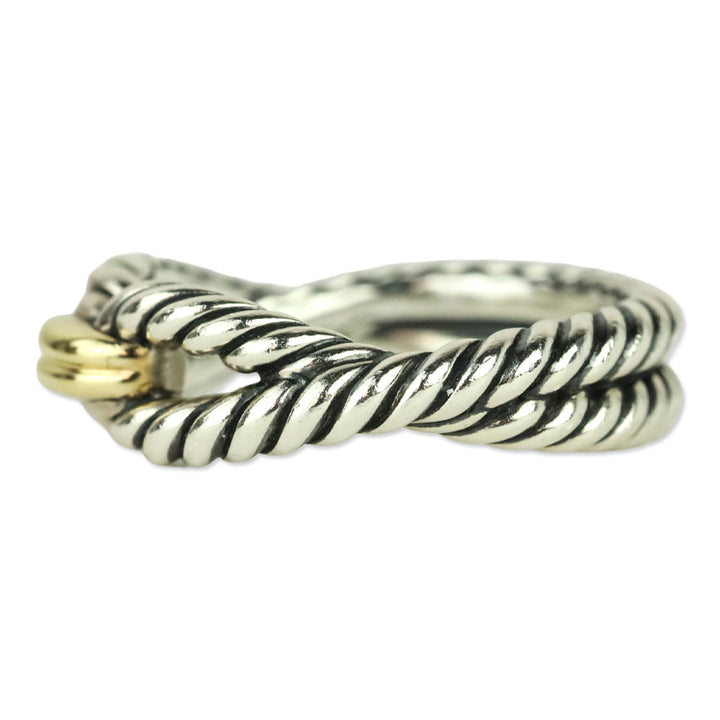 David Yurman Two-Tone Cable Loop Band Ring