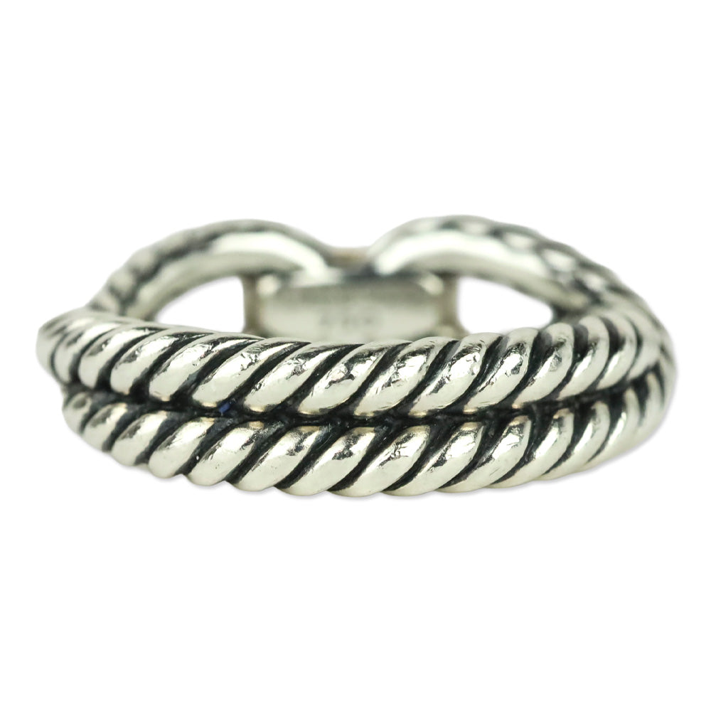 David Yurman Two-Tone Cable Loop Band Ring