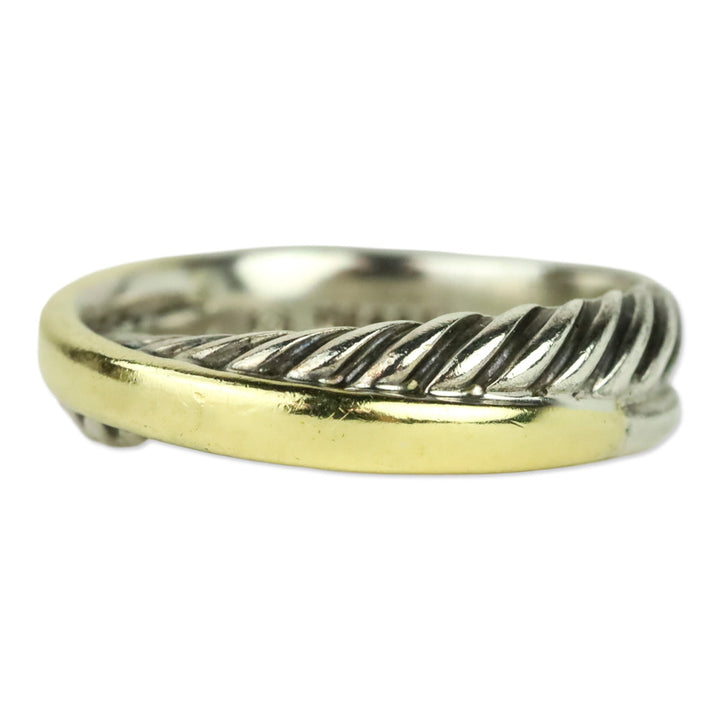 David Yurman Two-Tone Crossover Band Ring
