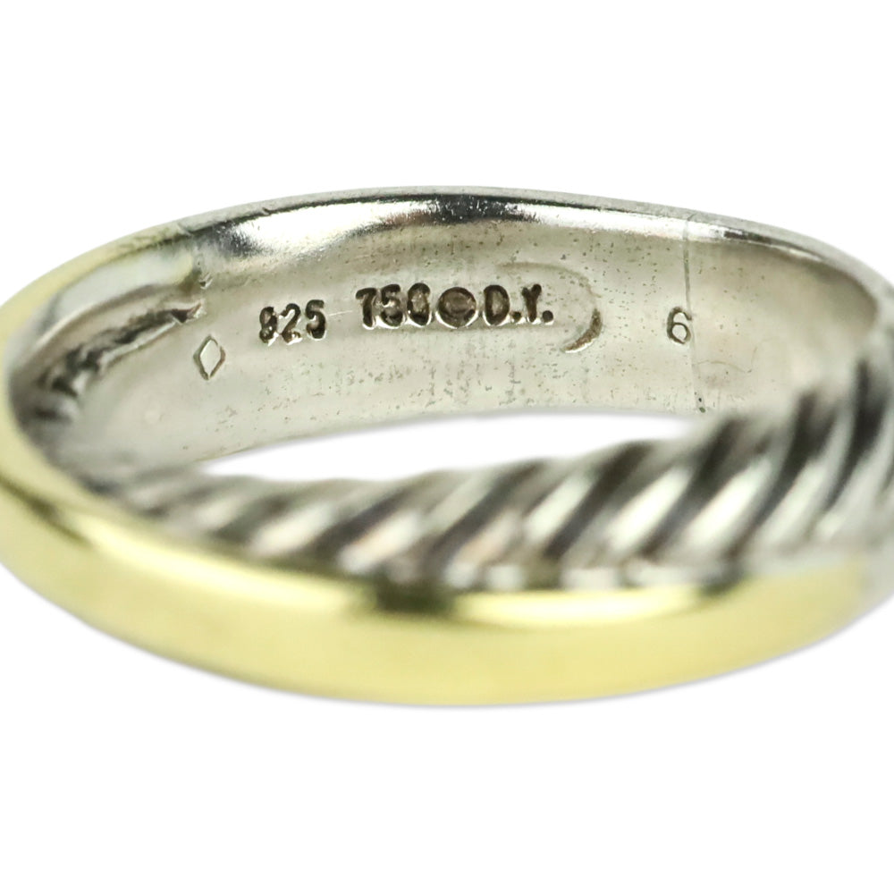 David Yurman Two-Tone Crossover Band Ring