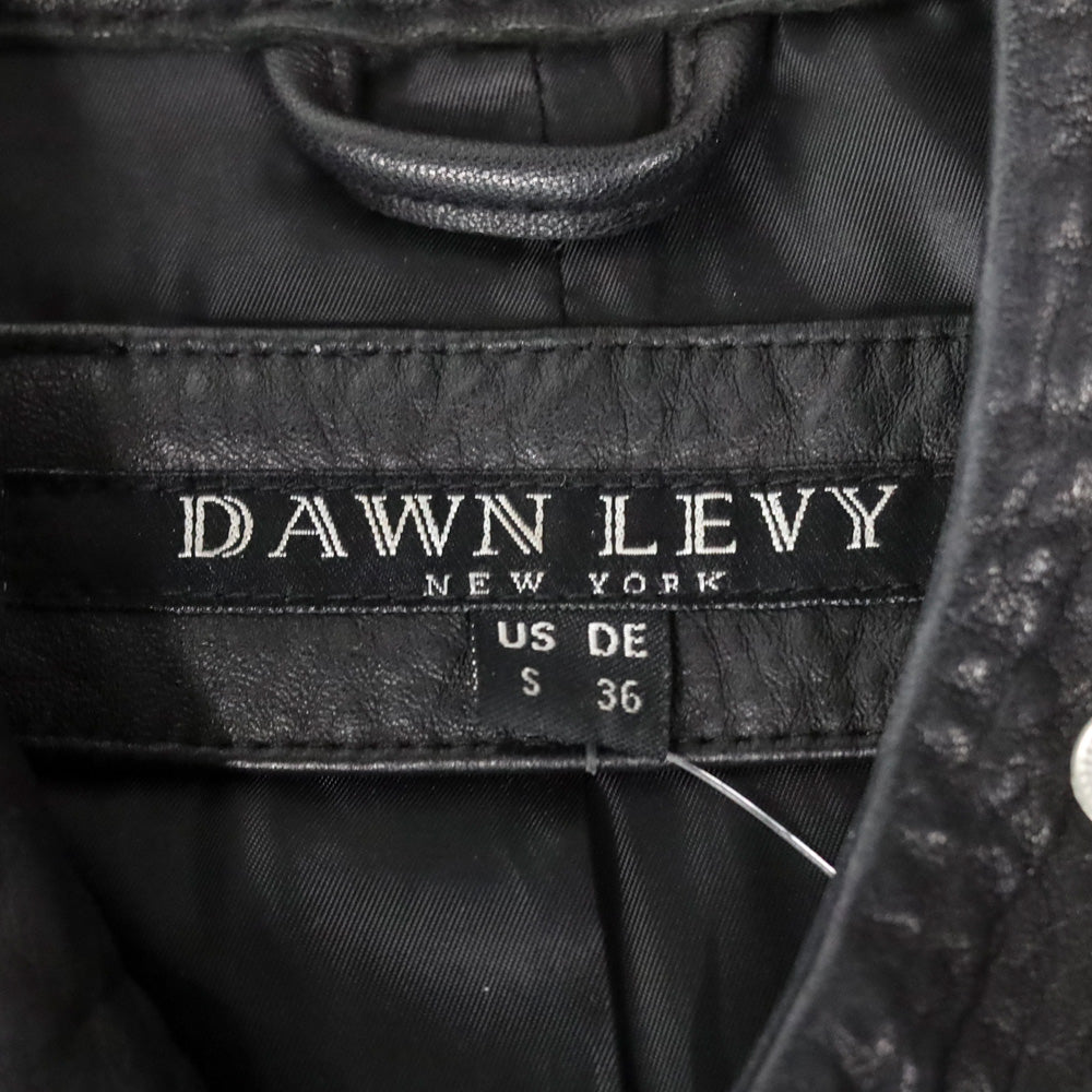 Dawn Levy Black Leather Motorcycle Vest