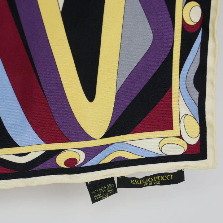 Emilio Pucci Multicolor Printed Small Silk Scarf