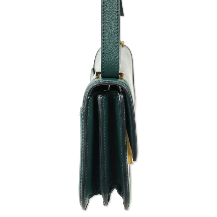 Demellier Emerald Leather Paris Crossbody Bag