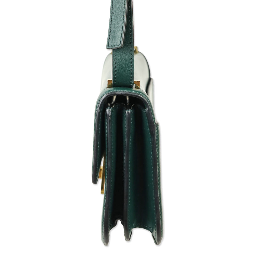 Demellier Emerald Leather Paris Crossbody Bag