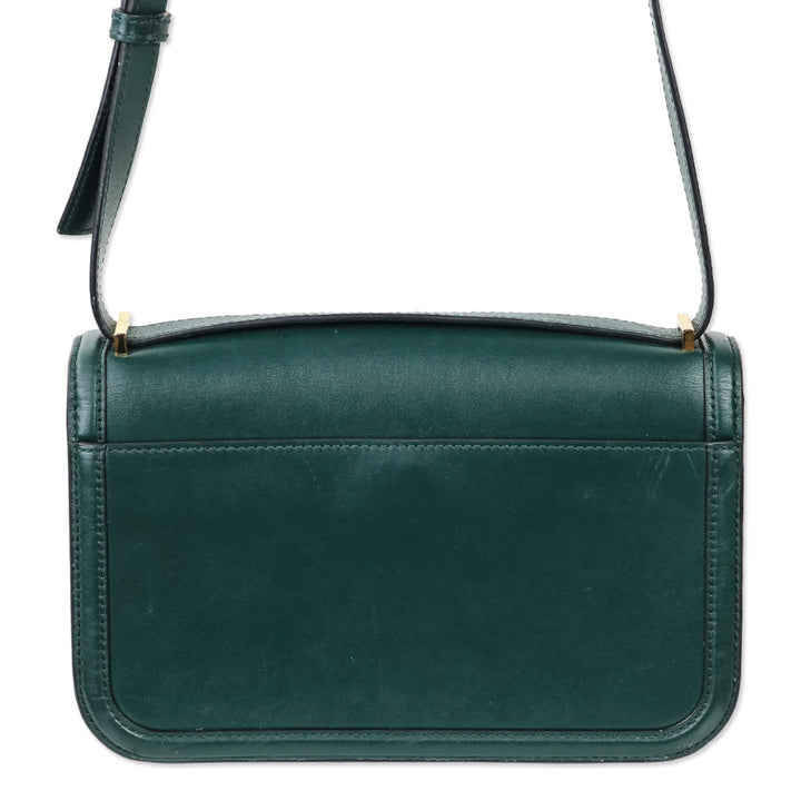 Demellier Emerald Leather Paris Crossbody Bag