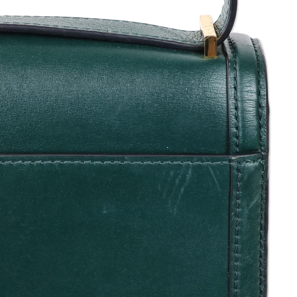 Demellier Emerald Leather Paris Crossbody Bag