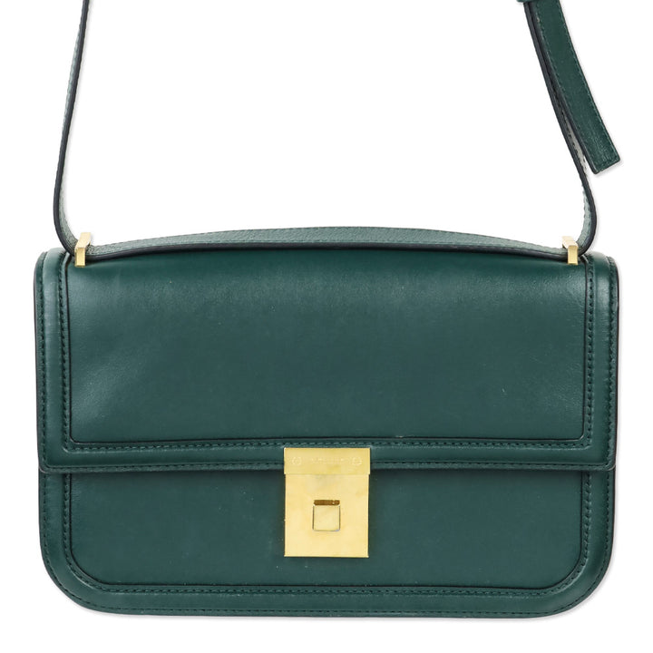 Demellier Emerald Leather Paris Crossbody Bag