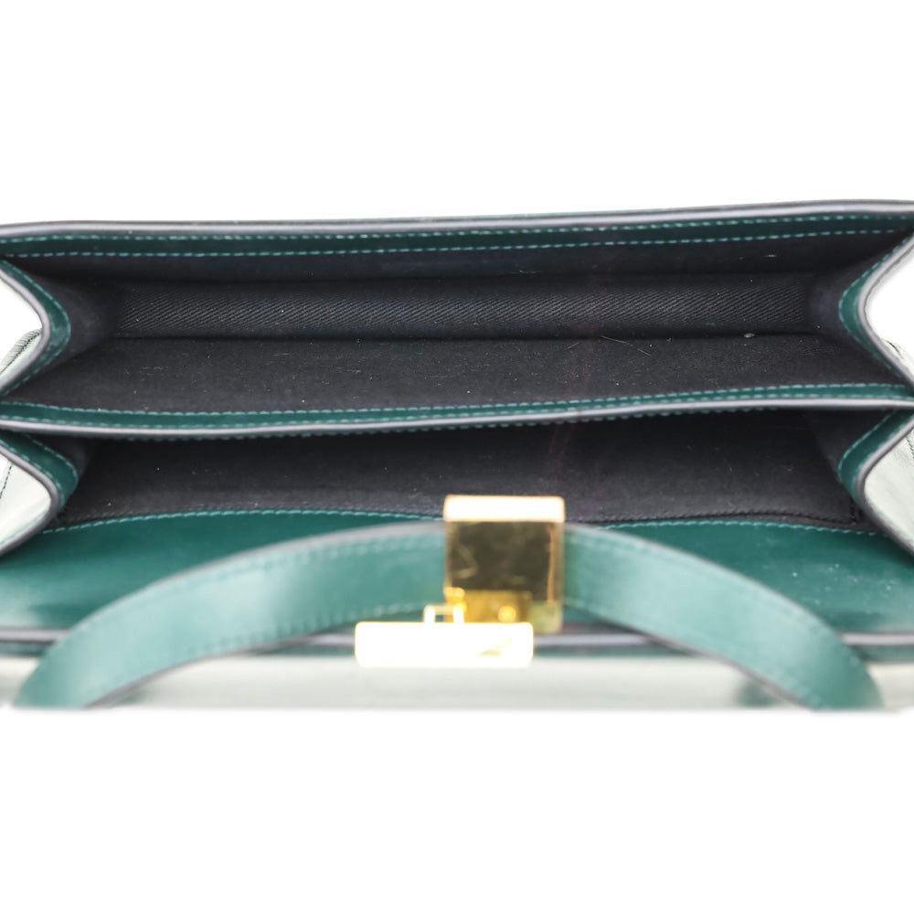 Demellier Emerald Leather Paris Crossbody Bag