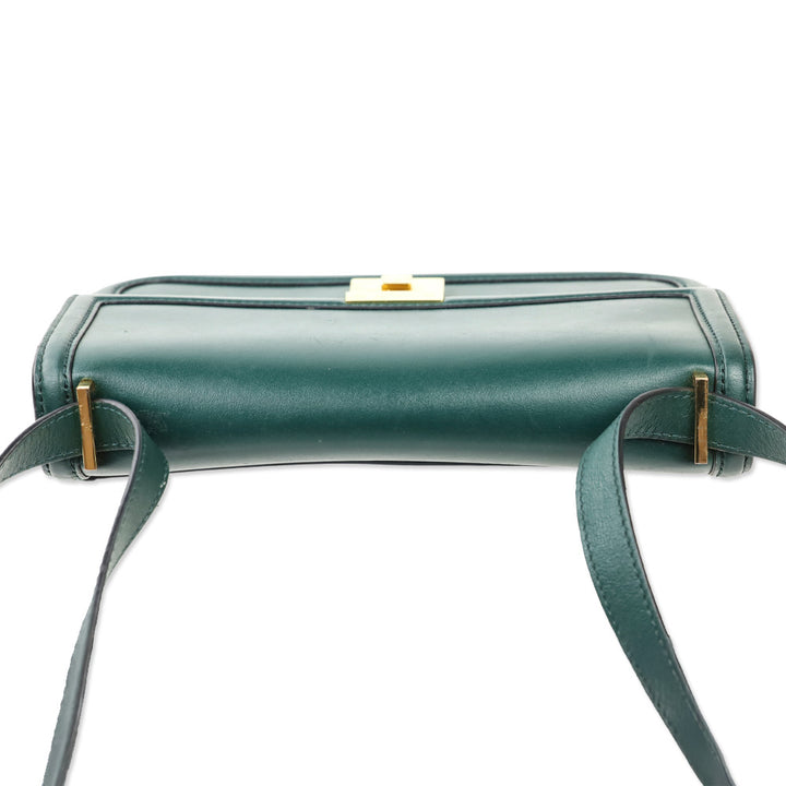 Demellier Emerald Leather Paris Crossbody Bag