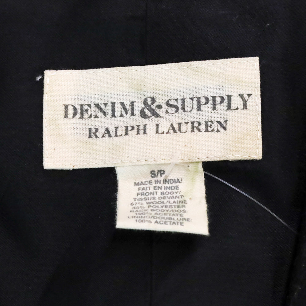 Denim & Supply Ralph Lauren Black Pinstripe Wool-Blend Vest