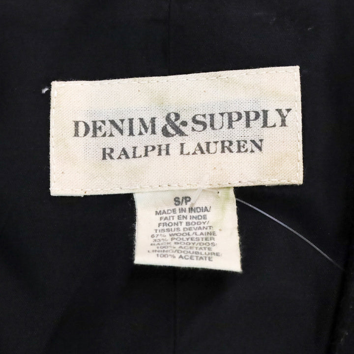 Denim & Supply Ralph Lauren Black Pinstripe Wool-Blend Vest