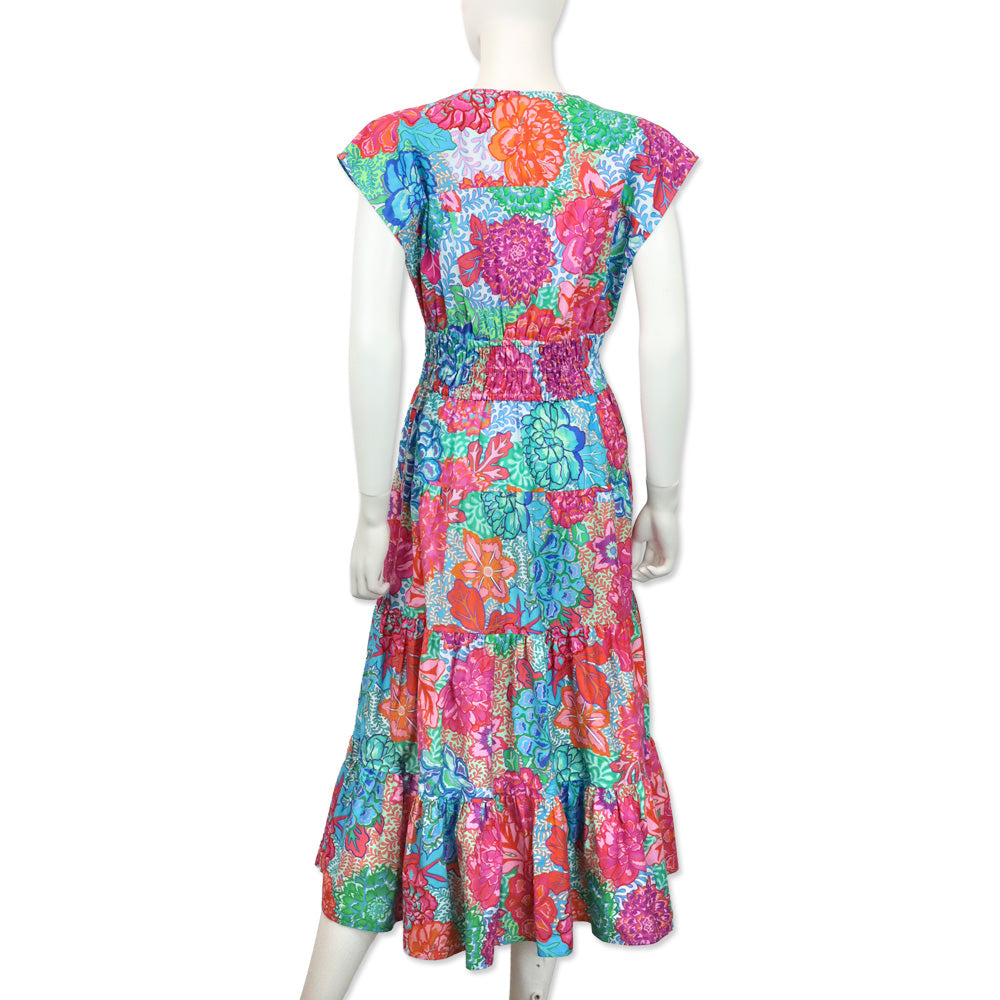 Derek Lam 10 Crosby Multicolor Floral Print Fatima Dress