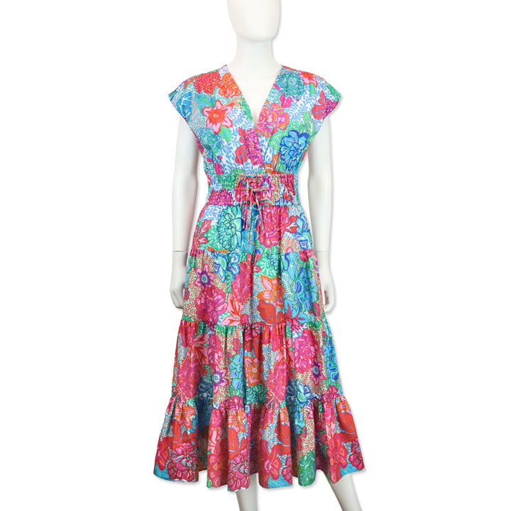 Derek Lam 10 Crosby Multicolor Floral Print Fatima Dress