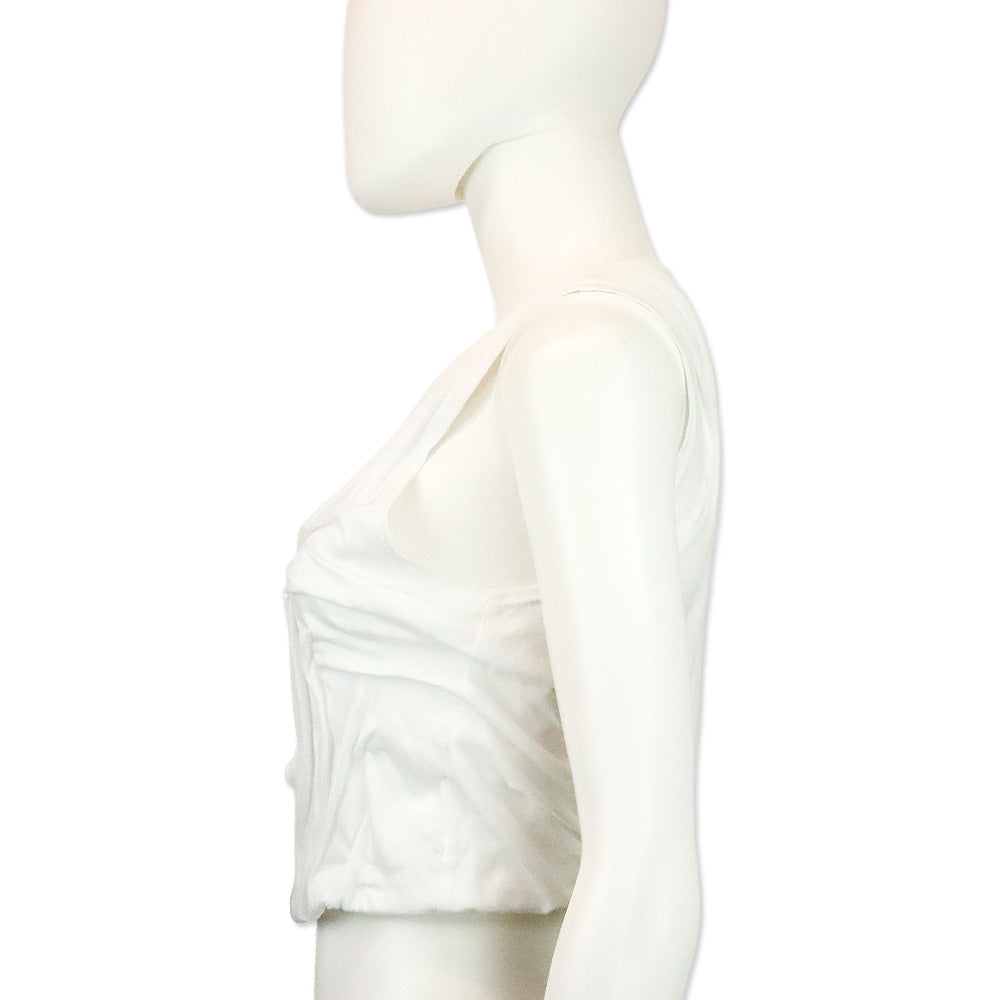 Di Petsa White Wetlook Tank Top