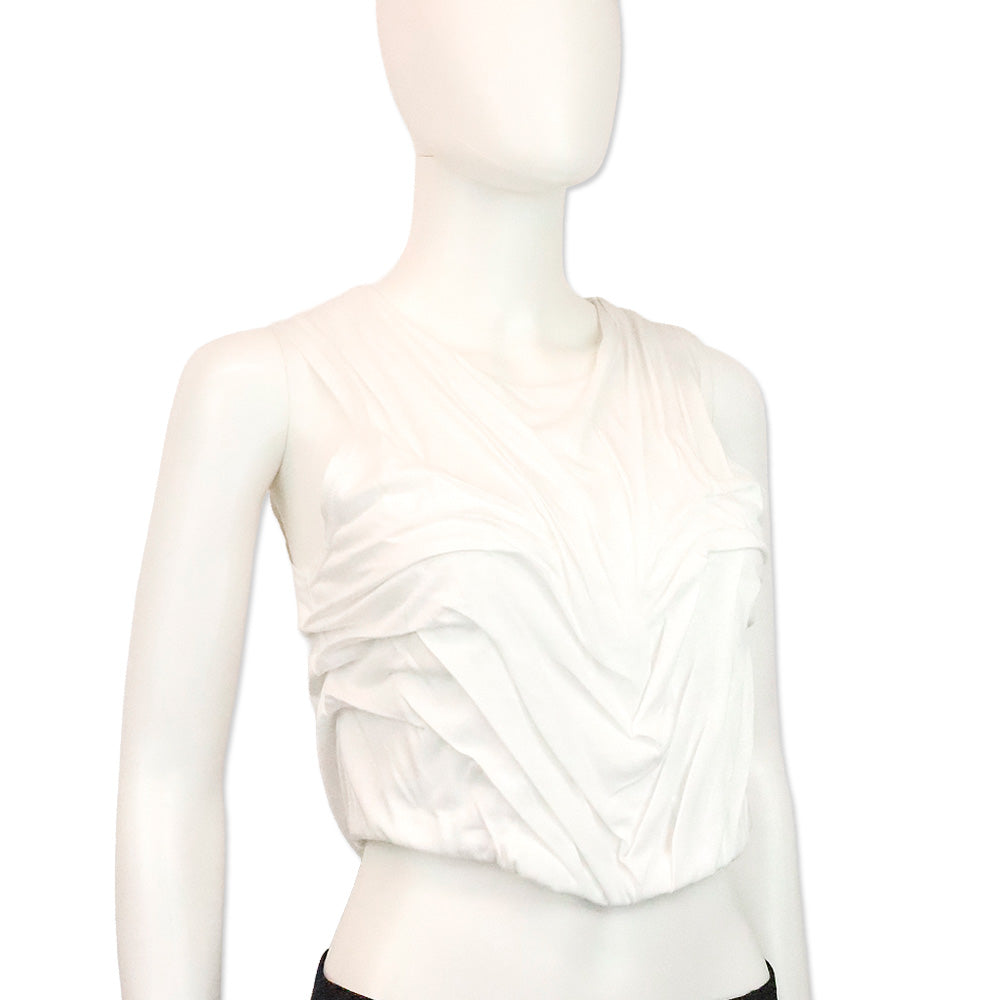 Di Petsa White Wetlook Tank Top