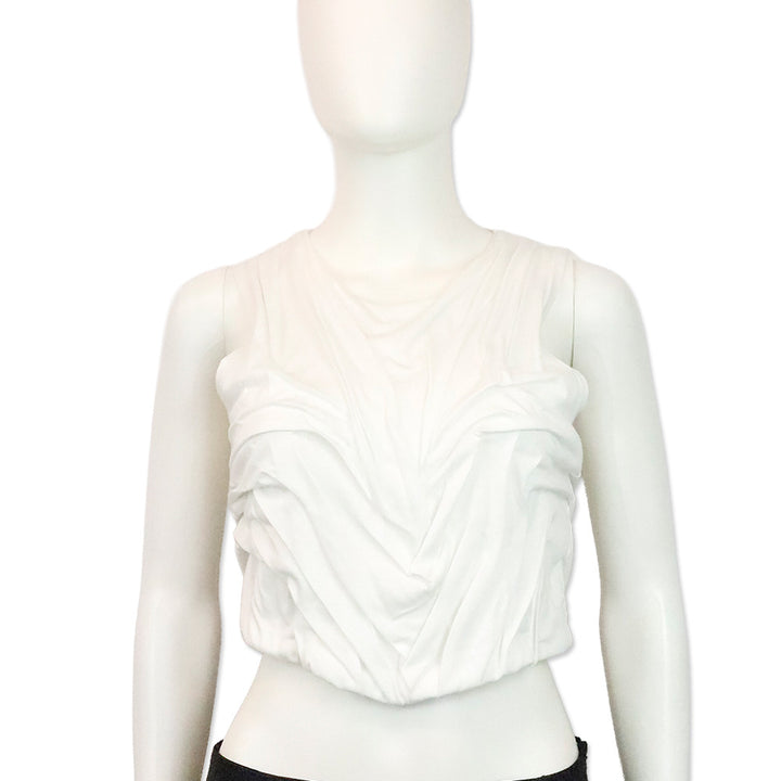 Di Petsa White Wetlook Tank Top