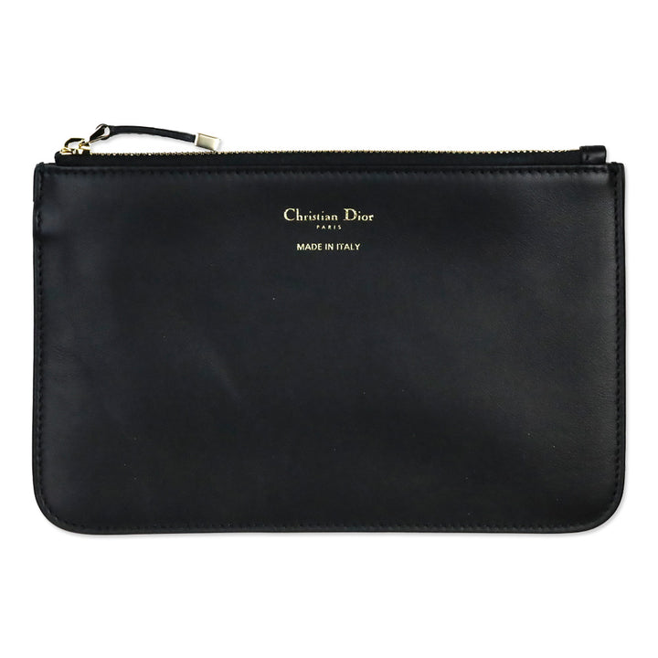 Dior Black Tweed with Gold-Tone Cannage Motif Medium Dior Toujours Bag