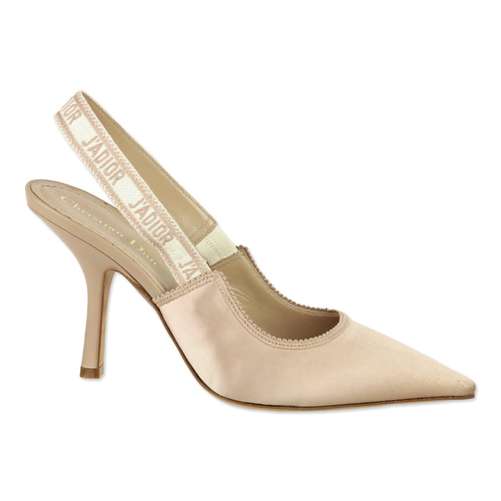 Dior Blush Pink Satin J'Adior Slingback Pump