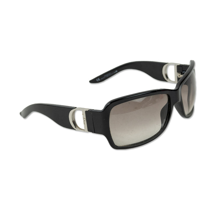 Christian Dior Black Rectangle Sunglasses