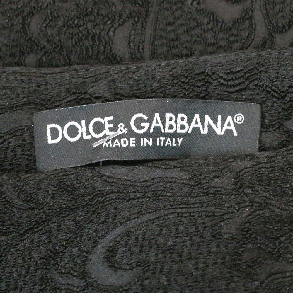 Dolce & Gabbana Black Floral Embroidered Midi Skirt