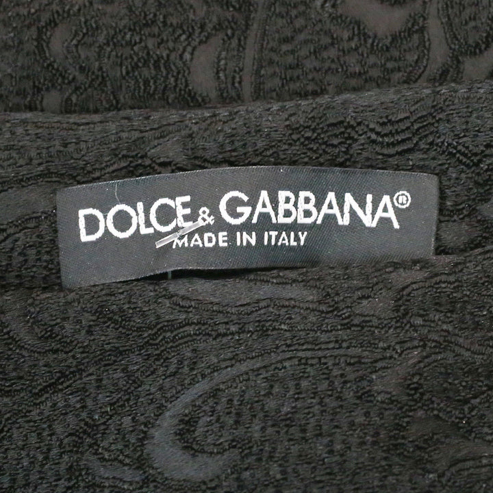 Dolce & Gabbana Black Floral Embroidered Midi Skirt
