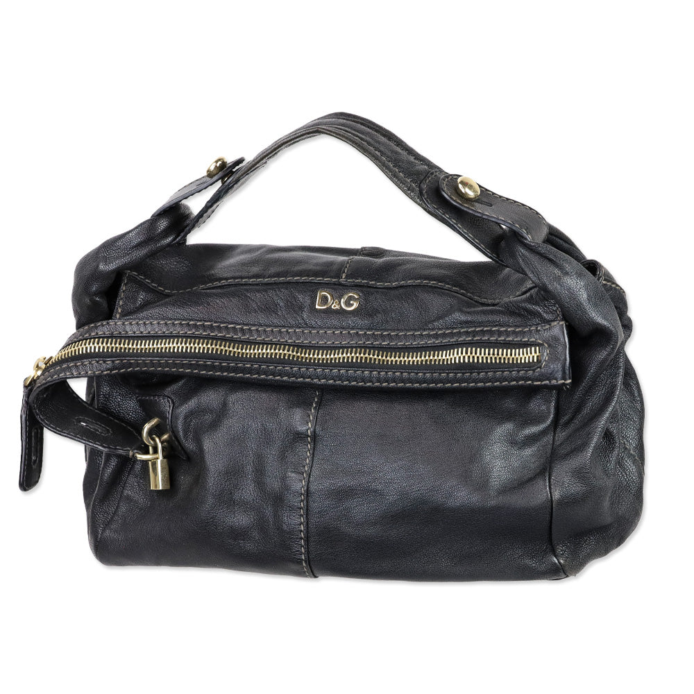 Dolce & Gabbana Black Leather Maki Bag