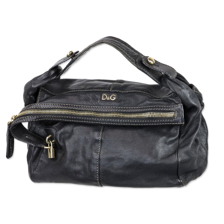 Dolce & Gabbana Black Leather Maki Bag