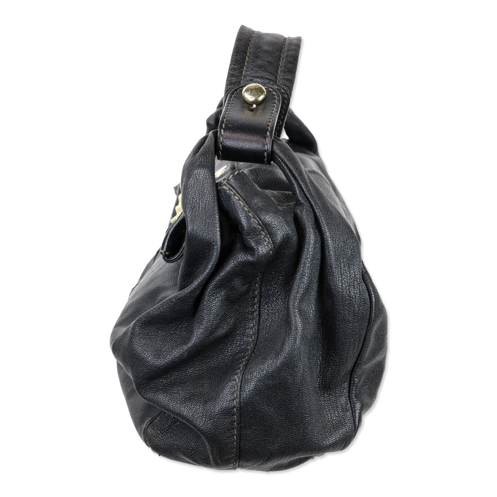 Dolce & Gabbana Black Leather Maki Bag