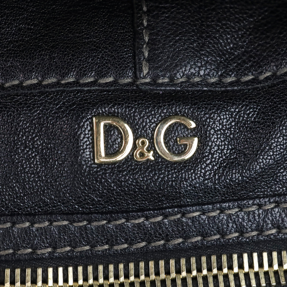 Dolce & Gabbana Black Leather Maki Bag