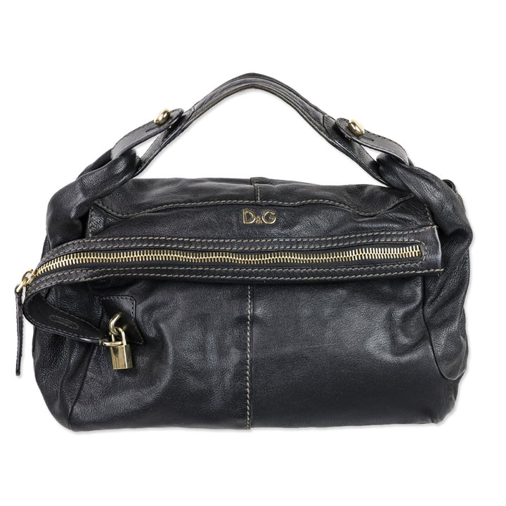 Dolce & Gabbana Black Leather Maki Bag