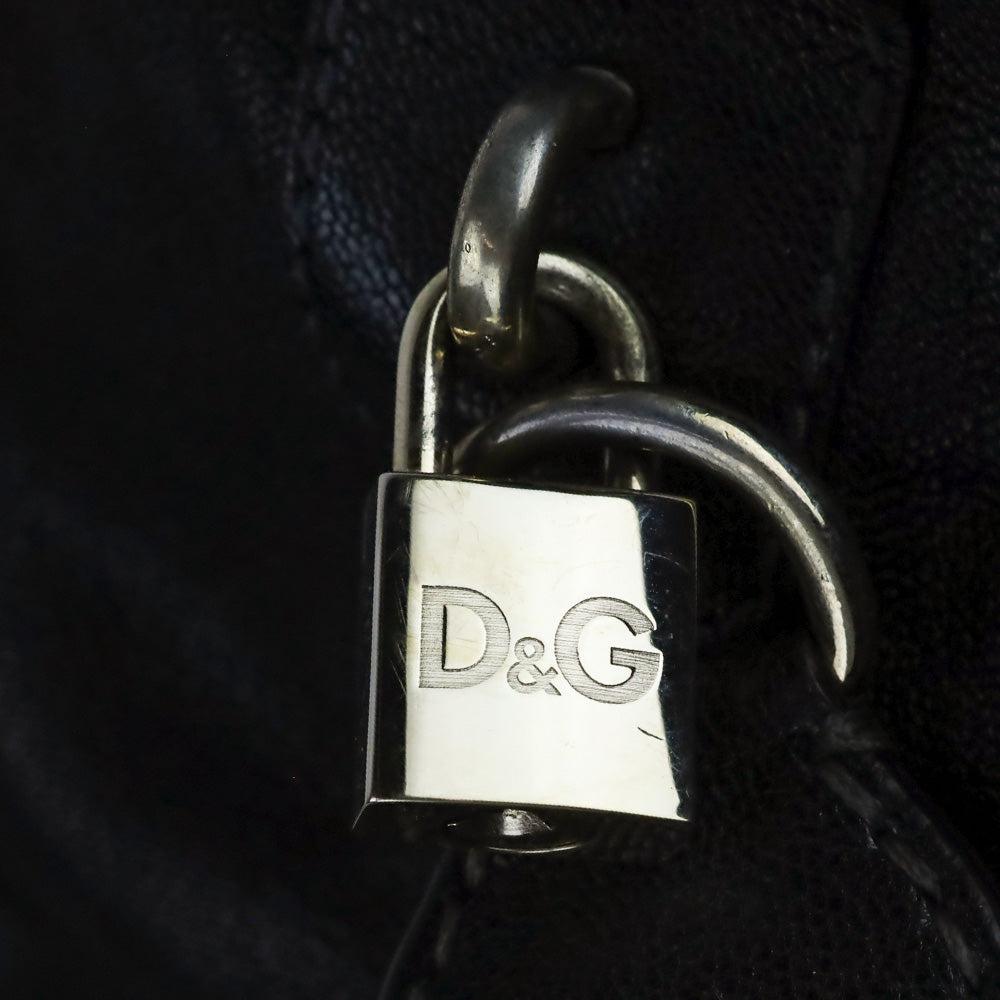 Dolce & Gabbana Black Leather Maki Bag