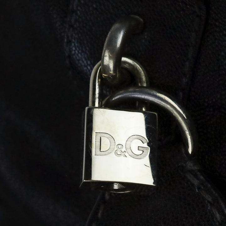 Dolce & Gabbana Black Leather Maki Bag