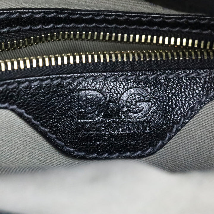 Dolce & Gabbana Black Leather Maki Bag