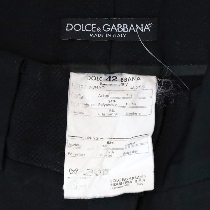 Dolce & Gabbana Black Mid-Rise Pants