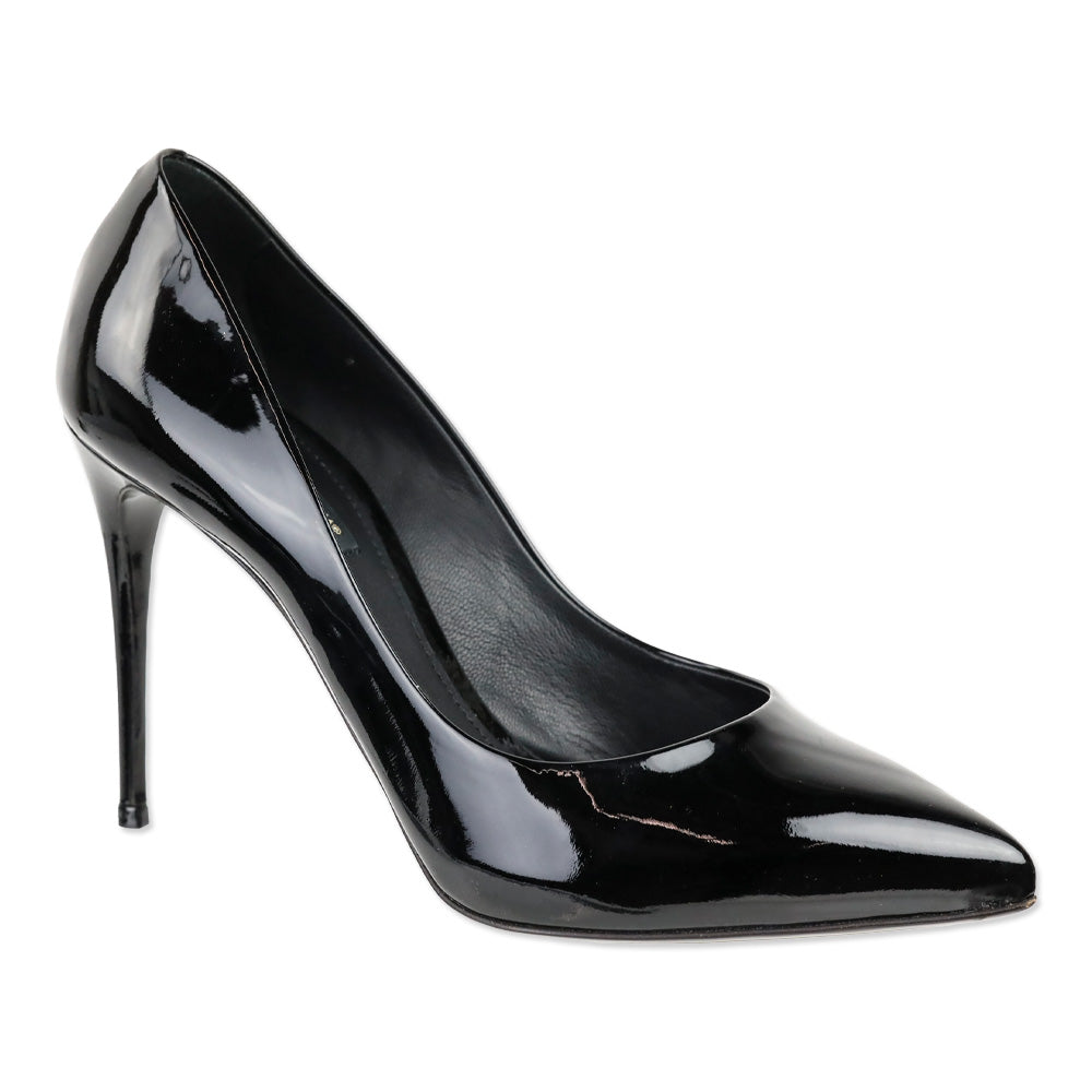 Dolce & Gabbana Black Patent Leather Pointed Toe Pump