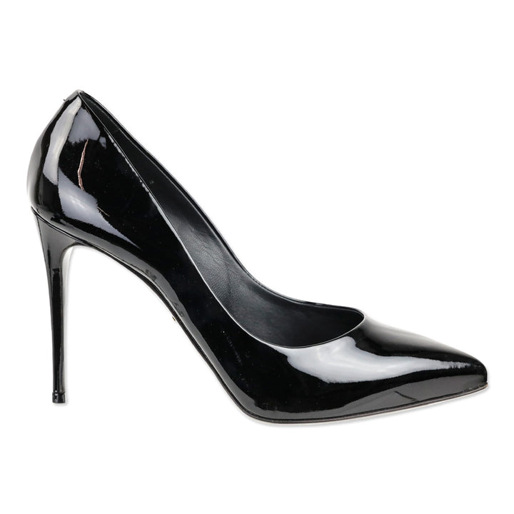 Dolce & Gabbana Black Patent Leather Pointed Toe Pump