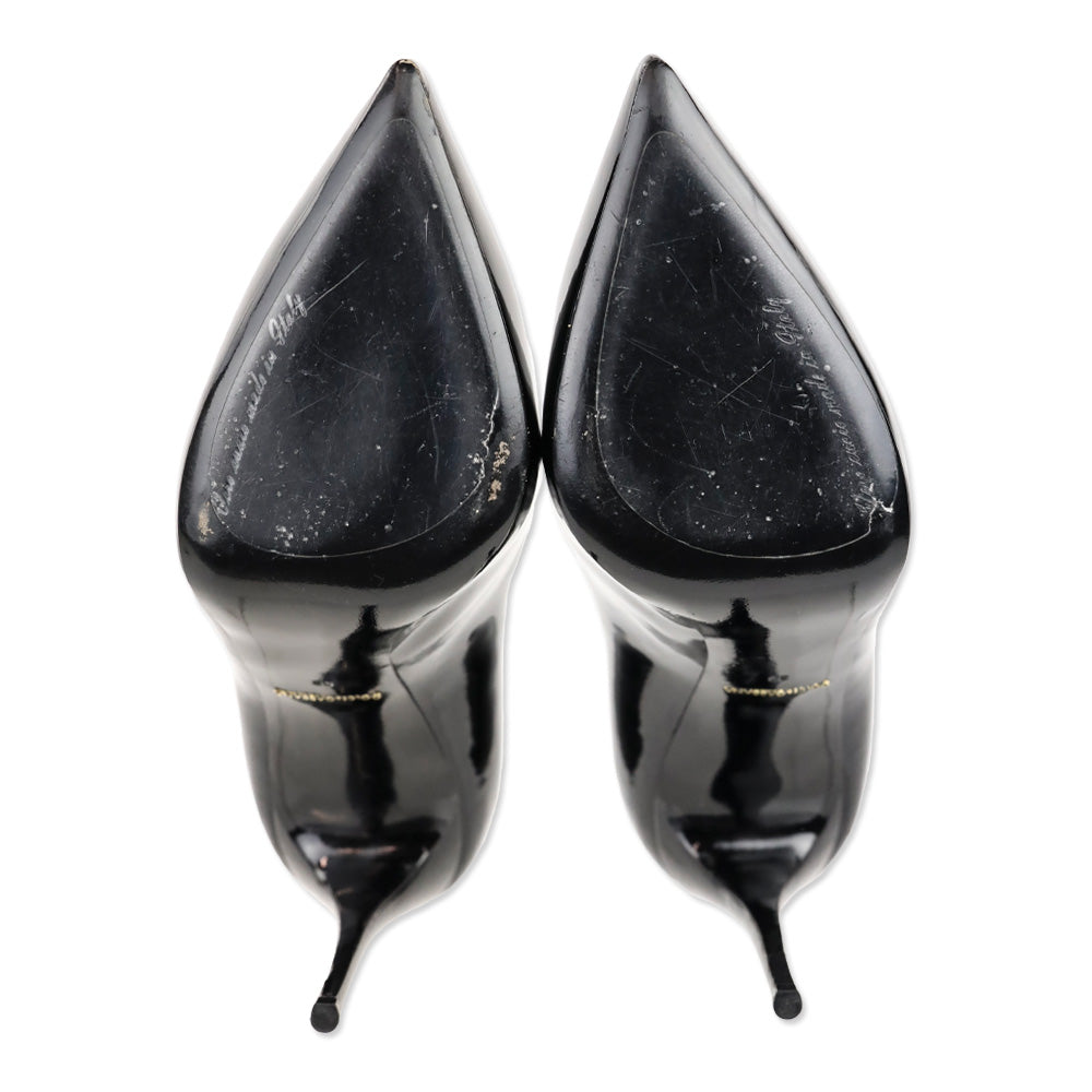 Dolce & Gabbana Black Patent Leather Pointed Toe Pump