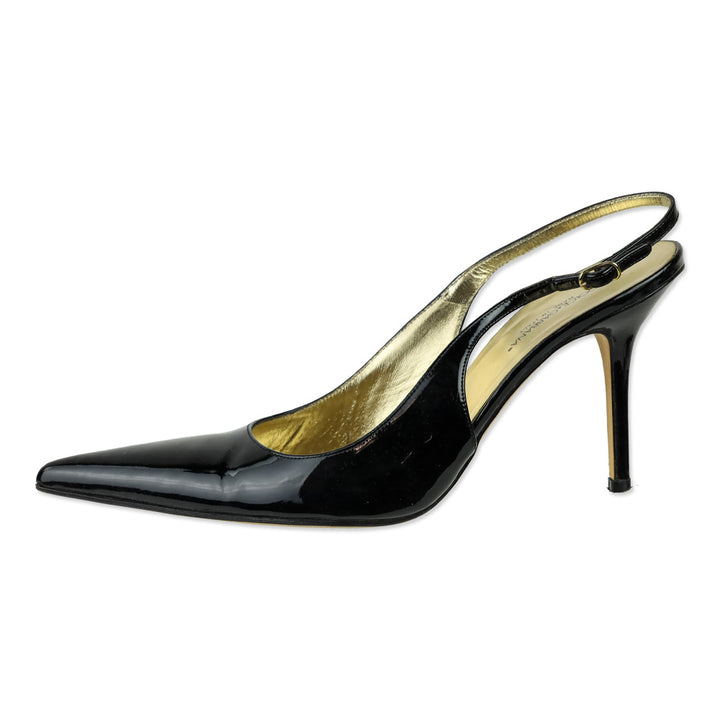 Dolce & Gabbana Black Patent Leather Slingback Pump