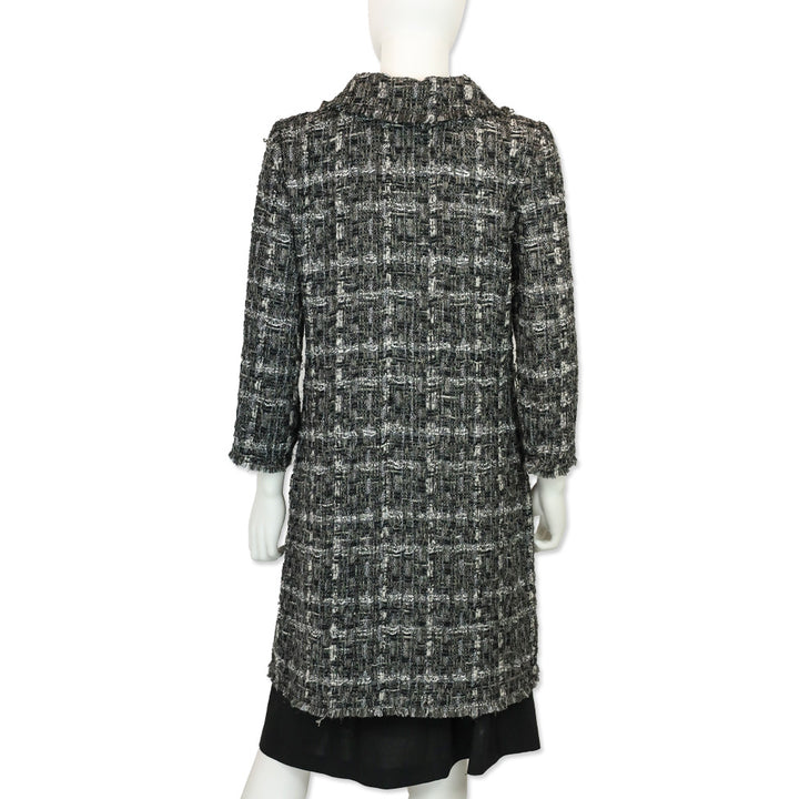 Dolce & Gabbana Black/Grey Tweed Over Coat